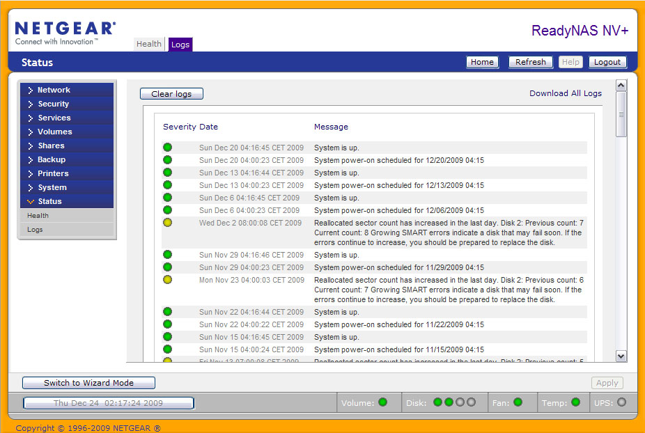 SMART error ReadyNAS NVplus.jpg